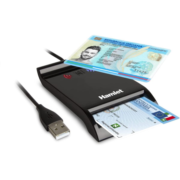 Lettore di Smart Card USB e Contactless NFC per Carta Identità Elettronica CIE 3.0